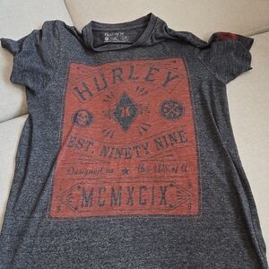 Hurley Charcoal and Rust Graphic Tee